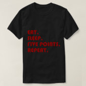 T-shirt Cinq points en Caroline du Sud (Design devant)