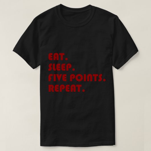 T-shirt Cinq points en Caroline du Sud (Design devant)