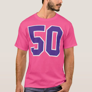 T-shirt Cinquante Jersey Pourpre Nombre Sports 50