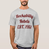 T-shirt Cinquante rétro Rockabilly rebelle (Devant)