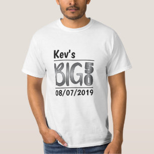 T-shirt Cinquantième anniversaire personnalisé de mâle