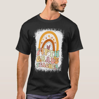 T-shirt Cinquième Classe Arc-En-Ciel Bleu Retro Retour À L