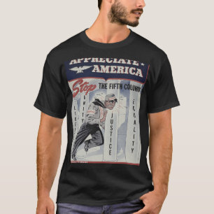 T-shirt Cinquième colonne Propagande de guerre Vintage Éta