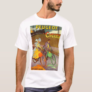 T-shirt circa 1900 Peugeot bicyclettes et