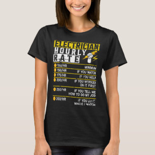 T-shirt Circuit de tension horaire de l'électricien