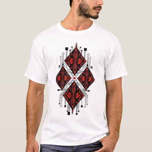 T-shirt Circuit Diamant Rouge (Devant)
