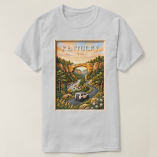T-shirt Circuit routier 3D texturé Kentucky USA Red River