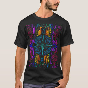 T-shirt Circuitrie néon géométrique
