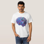 T-shirt Circuits de cerveau de cyborg d'intelligence artif (Devant entier)