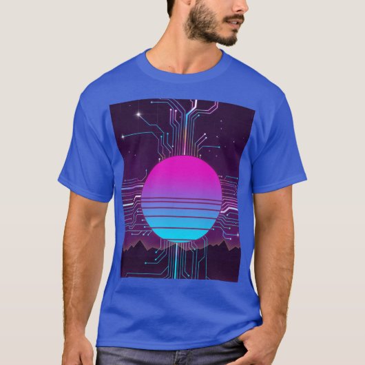 T-shirt Circuits of the Sun Vaporwave (Devant)
