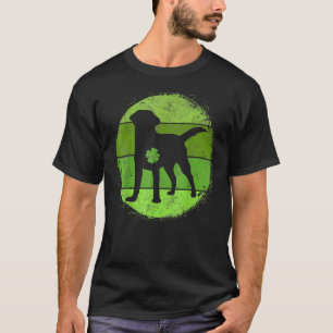 T-shirt Circulaire Labrador Irlandais Shamrock Chien St Pa