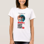 T-shirt Circulé Photo & QR Code, Youtube - Vlogger (Devant)