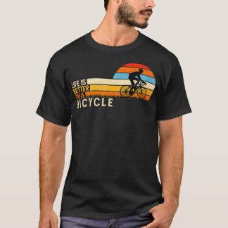 T-shirt Circuler à vélo Vintage Retro Style de vie mieux s