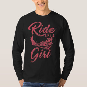 T-shirt Circuler Comme Une Fille Motocross Dirt Bike Rider