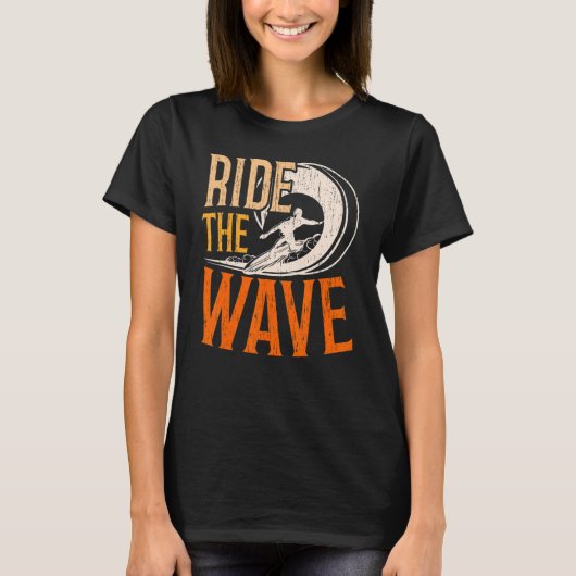 T-shirt Circuler La Vague Surfer Surfboard Surf de surf Ea (Devant)