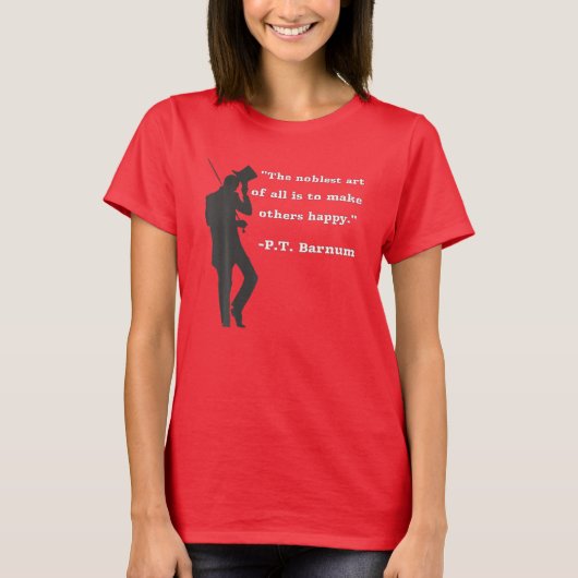 T-shirt Circus Ring Master P.T. Citation Barnum En Noir (Devant)
