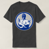 T-shirt Ciseaux à cheveux en barbier Rétro (Design devant)