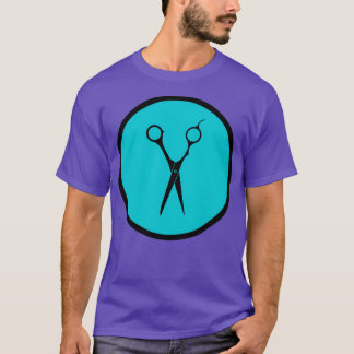 T-shirt Ciseaux bleu