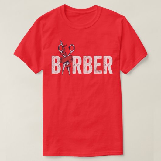 T-shirt Ciseaux de barbier Barbier Barbier Dresseur de che (Design devant)