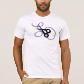 T-shirt Ciseaux de barbier tourbillon (Devant)