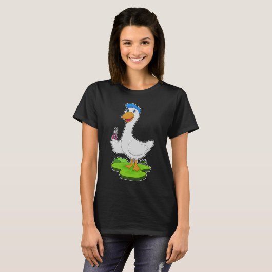 T-shirt Ciseaux de coiffeur de canard (Devant entier)