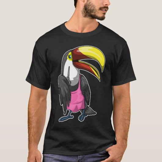 T-shirt Ciseaux de coiffeur Toucan (Devant)