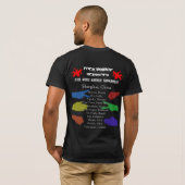 T-shirt Ciseaux de papier de roche - GUERRIER du MONDE (Dos entier)