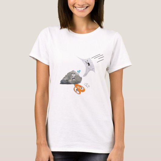 T-shirt Ciseaux de papier-roche (Devant)