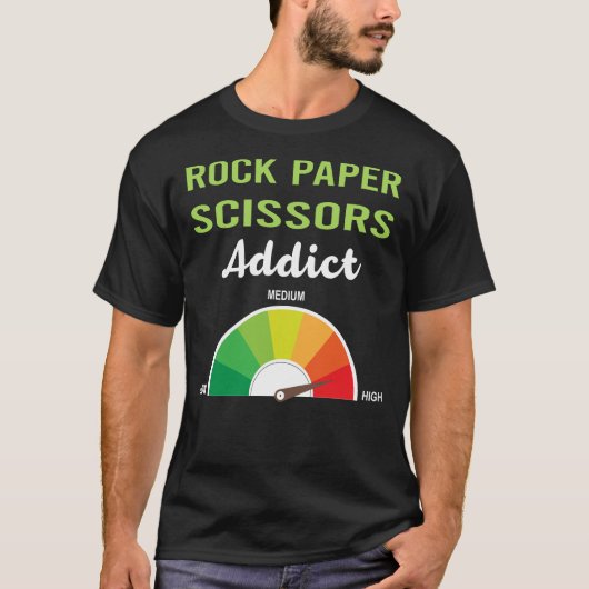 T-shirt Ciseaux de papier roche de dépendance (Devant)