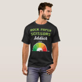 T-shirt Ciseaux de papier roche de dépendance (Devant entier)