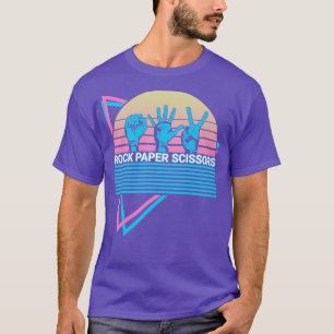 T-shirt Ciseaux de papier roche Rétro