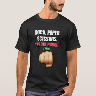 T-shirt Ciseaux De Papier Rocher Jouer Punch Je Gagne Pour