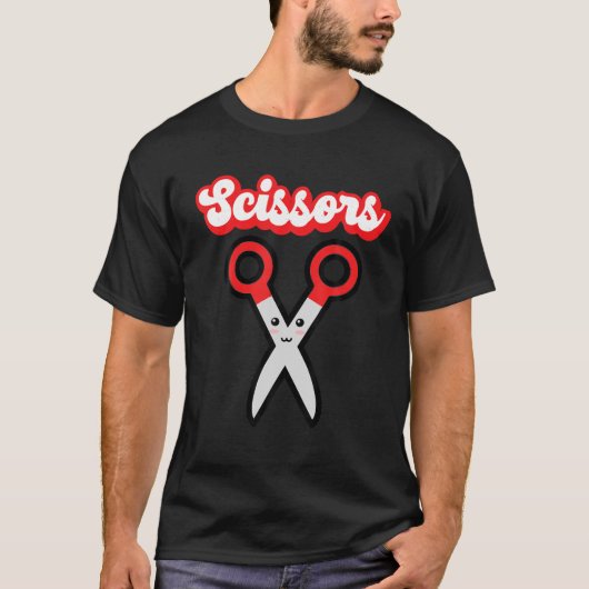 T-shirt Ciseaux de papier rock Funny Halloween Matching Gr (Devant)
