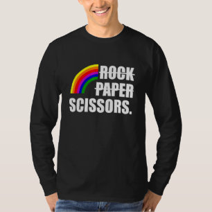 T-shirt Ciseaux de papier rock Gay Lesbian Pride Rainbow L