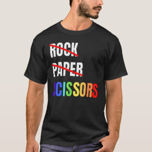 T-shirt Ciseaux de papier rock Lesbian Couple Lgbtq Pride 