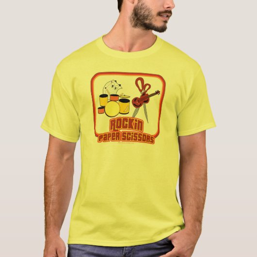 T-shirt Ciseaux en papier rocheux (Devant)