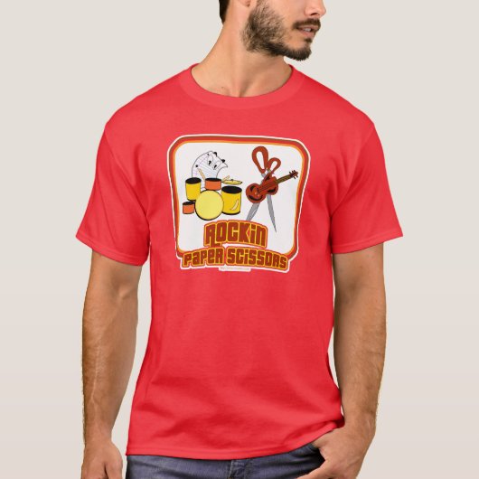 T-shirt Ciseaux en papier rocheux (Devant)