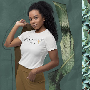 T-shirt Ciseaux or Blush Pink Coiffeuse coiffeuse