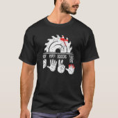 T-shirt Ciseaux Papier Roche Table Saw Marteau Carpenter T (Devant)