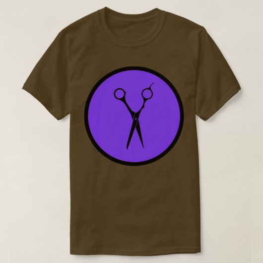 T-shirt Ciseaux violets (Design devant)