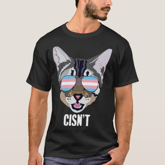 T-shirt Cisn t Chat Fierté Trans (Devant)