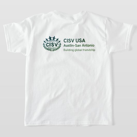 T-shirt CISV Austin "J'aime CISV tellement." Le garçon (Couchage Retour)