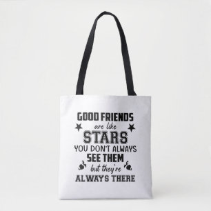 T-shirt Citaat over Vriendschap Goede Vriend Als S Draagtas