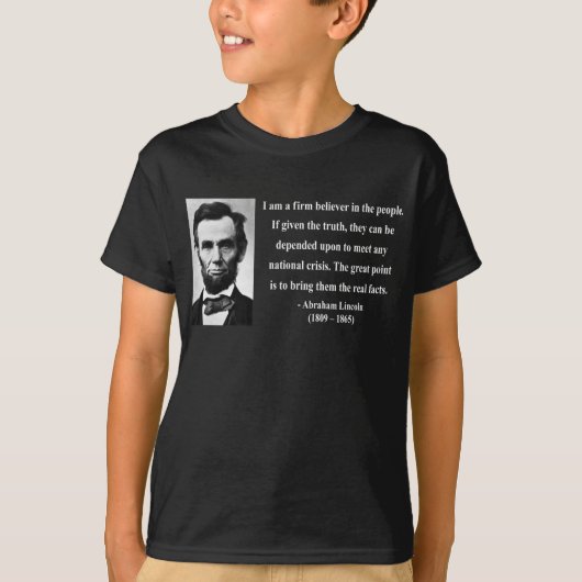 T-shirt Citation 14b d'Abraham Lincoln (Devant)