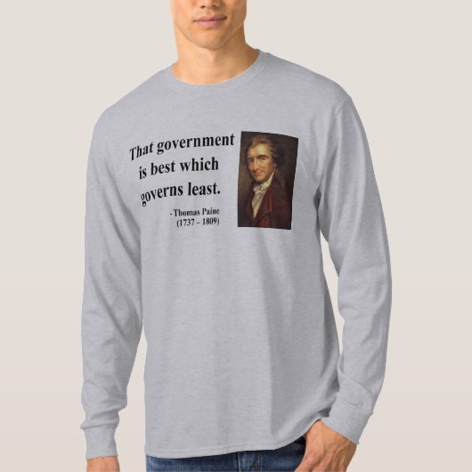 T-shirt Citation 1B de Thomas Paine (Devant)