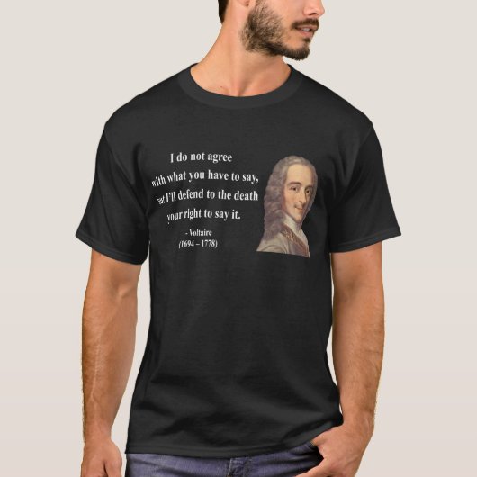 T-shirt Citation 1B de Voltaire (Devant)
