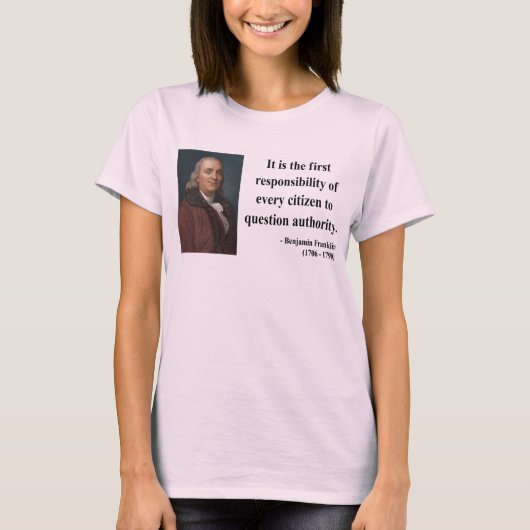 T-shirt Citation 3b de Ben Franklin (Devant)