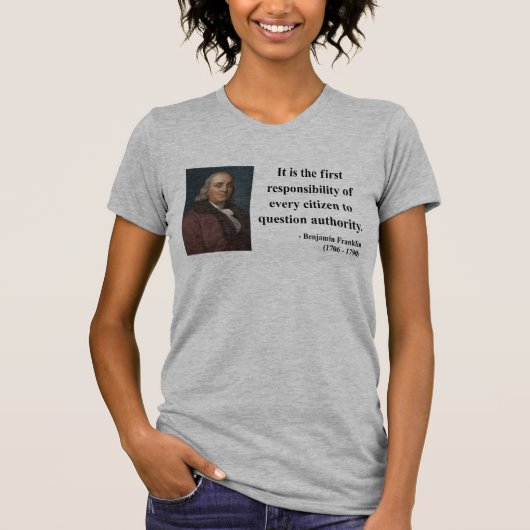 T-shirt Citation 3b de Ben Franklin (Devant)