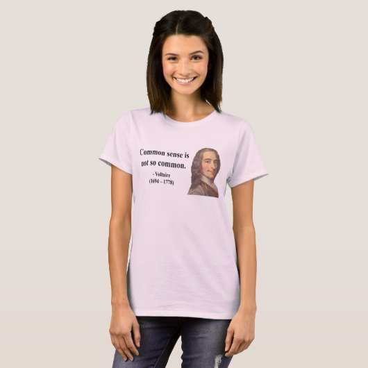 T-shirt Citation 3b de Voltaire (Devant entier)