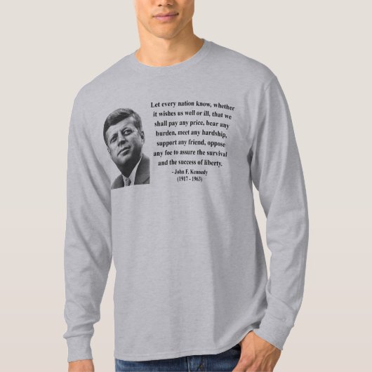 T-shirt Citation 5b de JFK (Devant)